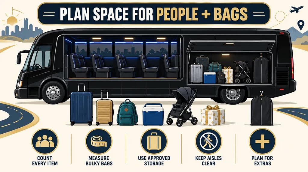 How Much Extra Space Does Your Group Need for Bags and Personal Items?
