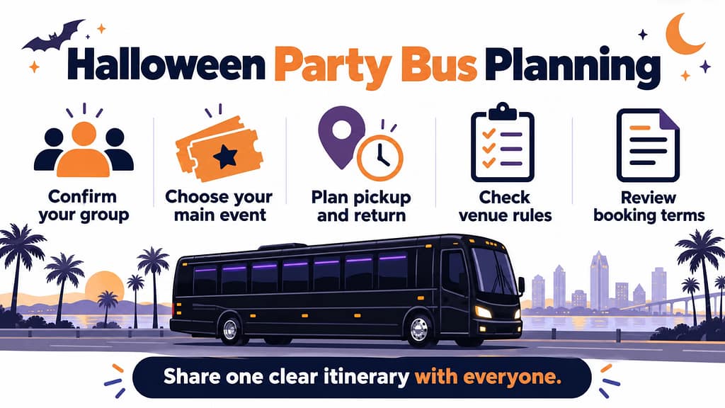 Halloween party bus planning