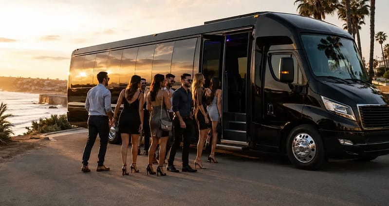Party Bus Rental in Carlsbad, CA for Coastal Celebrations